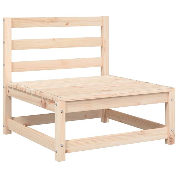 vidaXL Tuinbank zonder armleuningen met kussens massief grenenhout