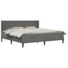 vidaXL Bedframe met matras met matras Donkergrijs 200 x 200 cm Fluweel