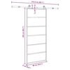 vidaXL Schuifdeur met beslag 90x205 cm ESG-glas en aluminium