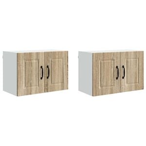 vidaXL Wandkast PORTO 2 st Sonoma Eiken Bewerkt hout