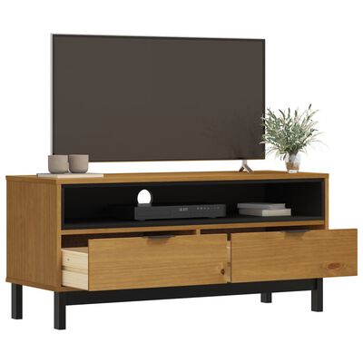 vidaXL TV-meubel FLAM 110x40x50 cm massief grenenhout