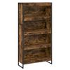 vidaXL Boekenkast 2 pcs Rook Eik 80 x 30 x 155 cm Bewerkt hout