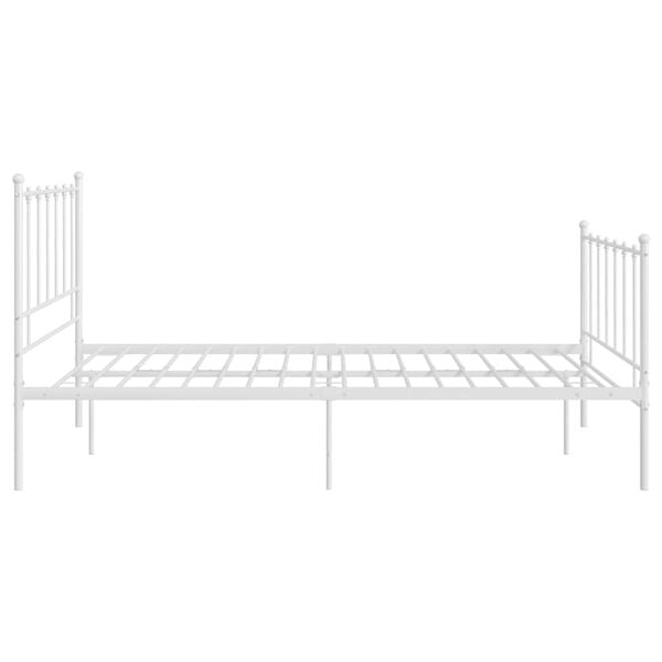 vidaXL Bedframe metaal wit 120x200 cm