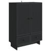 vidaXL Dressoir Zwart 66 x 34,5 x 95 cm Geconstrueerd hout