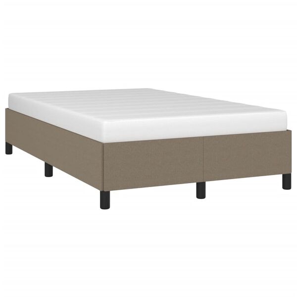 vidaXL Bedframe zonder matras 120x190 cm stof taupe