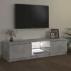 vidaXL Tv-meubel met LED-verlichting 140x40x36 cm betongrijs