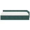 vidaXL Hoekbedframe met Matras Anders 2 pcs Groen Fluweel