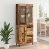 vidaXL Hoge kast met lade 2 pcs Oud Hout Bewerkt hout