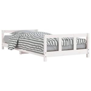vidaXL Kinderbedframe 90x190 cm massief grenenhout wit