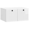 vidaXL Wandbeugel TV-kast Hoogglans Wit 59,5 x 41 x 30 cm Bewerkt hout