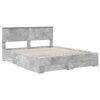 vidaXL Bedframe met hoofdeinde Beton Grijs 160 x 200 cm Bewerkt hout