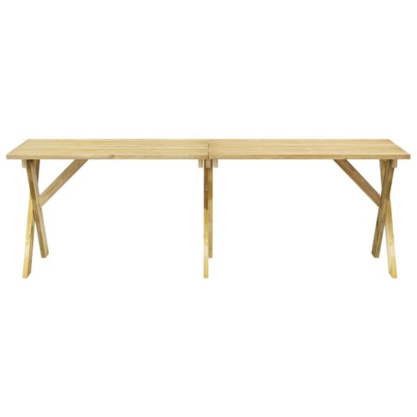 vidaXL Tuintafel 220x73x70 cm ge&iuml;mpregneerd grenenhout
