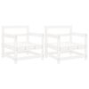 vidaXL Tuinstoelen 2 st massief grenenhout wit