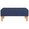 vidaXL Slaapbank 2-zits met 2 kussens en voetenbank stof blauw