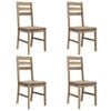 vidaXL Eetkamerstoelen 4 st massief acaciahout