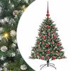 vidaXL Kunstkerstboom met 150 LED Groen 120 cm PVC en Plastic en Staal