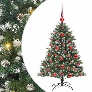 vidaXL Kunstkerstboom met 150 LED Groen 120 cm PVC en Plastic en Staal