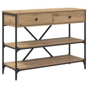 vidaXL Wandtafel met lade met plank Bruin 100 x 34,5 x 75 cm Hout