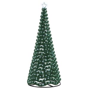 vidaXL Led-tinselkerstboom met voet EKENAS 250 cm 370 LED's Koel wit