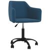 vidaXL Eetkamerstoelen draaibaar 6 st fluweel blauw