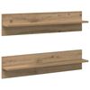 vidaXL Wandplank Muurmontage 2 pcs Artisan Eiken 80 x 11,5 x 18 cm
