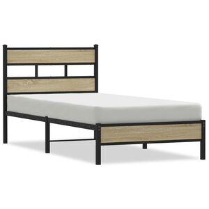 vidaXL Bedframe zonder matras hout sonoma eikenkleurig 107x200 cm