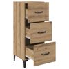 vidaXL Dressoir met lade Artisan Eiken 34,5 x 34 x 90 cm Bewerkt hout