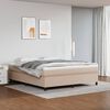 vidaXL Boxspring bed kunstleer cappuccinokleurig 180x200 cm