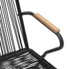vidaXL 3-delige Tuinset PVC-rattan zwart