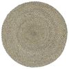 vidaXL Placemats 4 st rond 38 cm jute effen grijs