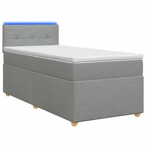 vidaXL Boxspringbed met matras Lichtgrijs 80 x 200 cm Stof