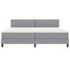 vidaXL Boxspring bed met matras met LED Lichtgrijs 200 x 200 cm Stof