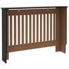 vidaXL Radiatorafdekking 2 pcs Zwart 112 x 19 x 81,5cm Bewerkt hout