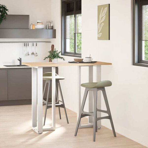 vidaXL Bartafelpoten 2 st T-vormig 50x35x(110-111) cm staal wit