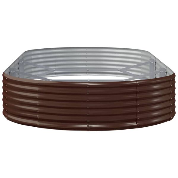 vidaXL Plantenbak 296x140x36 cm gegalvaniseerd staal bruin