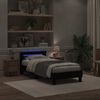 vidaXL Bedframe met LED Zwart Eiken 90 x 190 cm Bewerkt hout