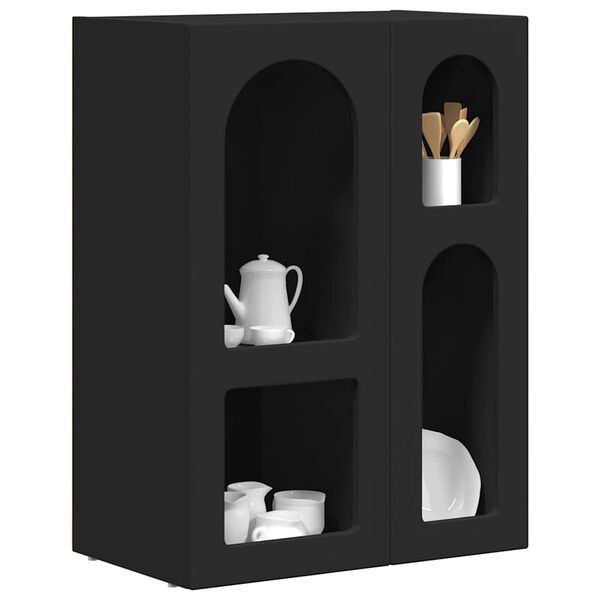 vidaXL Dressoir Zwart 59 x 35 x 80.5 cm Bewerkt hout