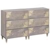 vidaXL Dressoir 2 st 60 x 33 x 75 cm Massief Mango Hout Grijs
