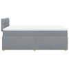 vidaXL Boxspring met matras stof lichtgrijs 120x190 cm
