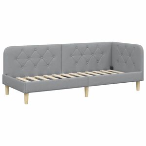 vidaXL Hoekbedframe Lichtgrijs 80 x 200 cm Stof