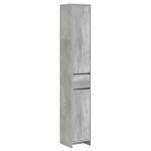 vidaXL Badkamerkast Betongrijs 30 x 33 x 190 cm Bewerkt hout