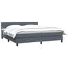 vidaXL Boxspring met matras fluweel donkergrijs 180x210 cm