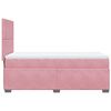 vidaXL Boxspring met matras fluweel roze 80x200 cm