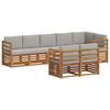 vidaXL Buiten bankenset 8 st Naturel en lichtgrijs Polyester