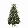 vidaXL Kunstkerstboom met 300 LED Groen 210 cm PVC en Metaal