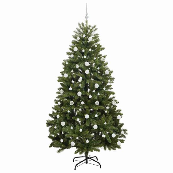 vidaXL Kunstkerstboom met 300 LED Groen 210 cm PVC en Metaal
