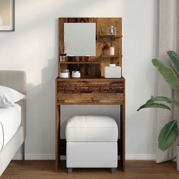 vidaXL Slaapkamer Kaptafels Oud Hout 80 x 39,6 x 135 cm Bewerkt hout