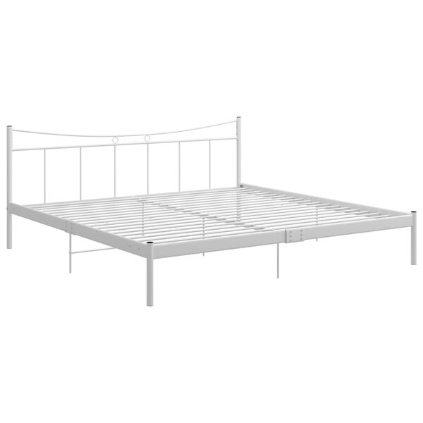 vidaXL Bedframe metaal wit 200x200 cm