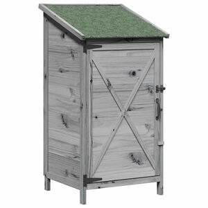 vidaXL Tuinschuur Grijs 59,5 x 56 x 113,5 cm Bewerkt hout