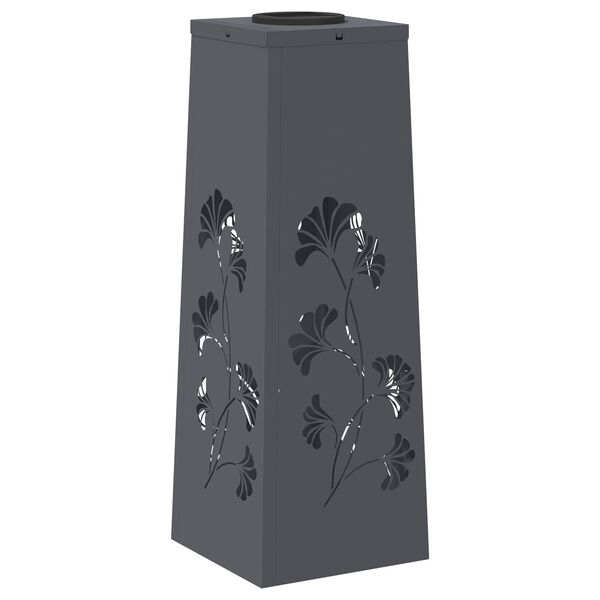 vidaXL Solar LED Pad Licht 2 pcs Antraciet Koudgewalst staal